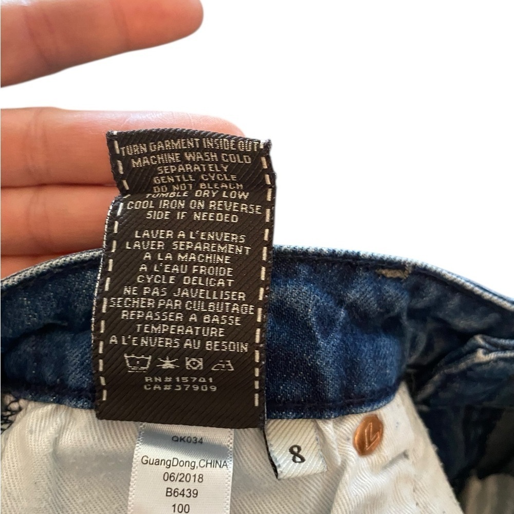 7 for all mankind distressed Standard  Blue Denim Jeans - Picture 5 of 5